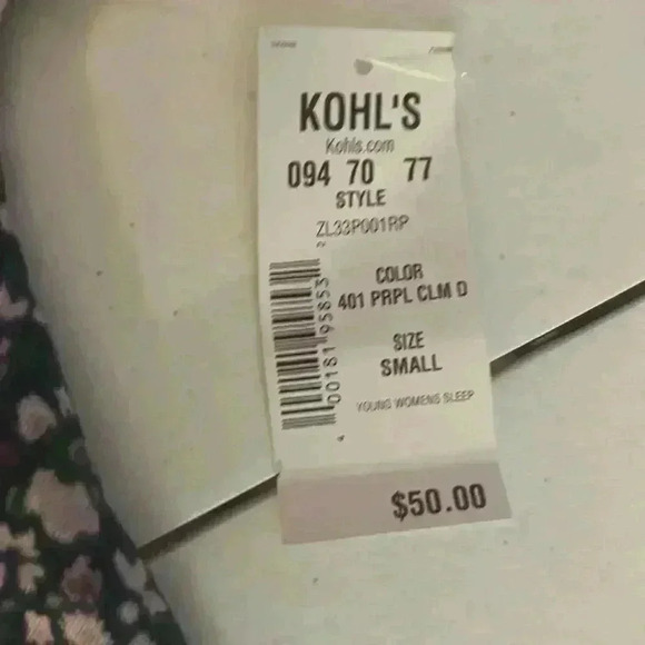 LC Lauren Conrad Floral Sweatshirt. Size Small. NWT. Navy Blue with pink flowers - Picture 7 of 7